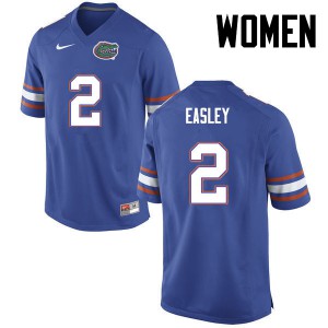 Womens Dominique Easley Blue Florida #2 College Jersey