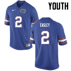 Youth Dominique Easley Blue UF #2 Football Jerseys