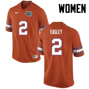 Womens Dominique Easley Orange Florida #2 Stitched Jerseys