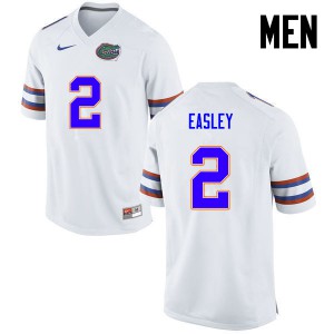 Men Dominique Easley White Florida Gators #2 Stitched Jerseys