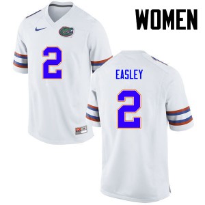 Women's Dominique Easley White University of Florida #2 University Jerseys