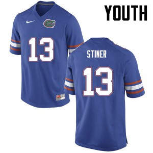 Youth Donovan Stiner Blue Florida #13 Stitch Jerseys