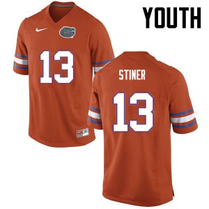 Youth Donovan Stiner Orange Florida #13 Football Jersey