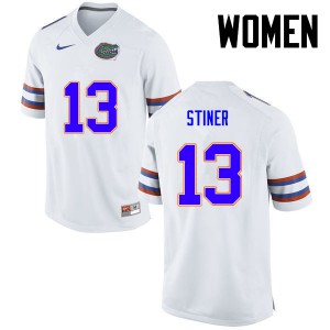 Womens Donovan Stiner White UF #13 High School Jerseys