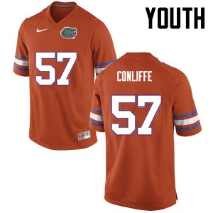 Youth Elijah Conliffe Orange University of Florida #57 Stitched Jerseys