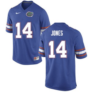 Men's Emory Jones Blue Florida Gators #14 High School Jersey