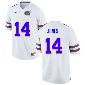 Men's Emory Jones White University of Florida #14 Stitched Jersey