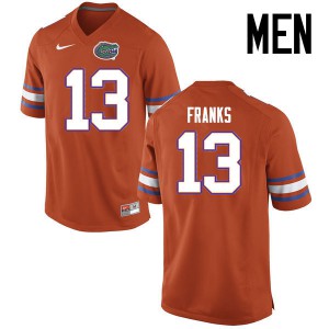 Mens Feleipe Franks Orange Florida Gators #13 Stitched Jersey