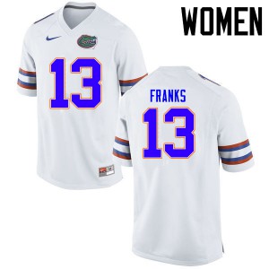 Women's Feleipe Franks White University of Florida #13 Stitched Jersey