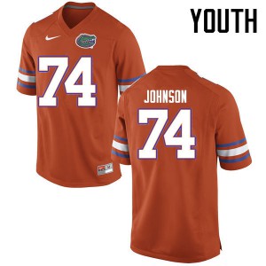 Youth Fred Johnson Orange UF #74 University Jerseys