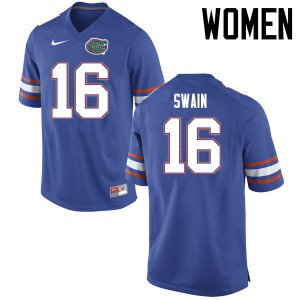 Womens Freddie Swain Blue UF #16 NCAA Jersey