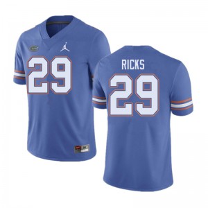 Men Jordan Brand Isaac Ricks Blue University of Florida #29 Embroidery Jerseys