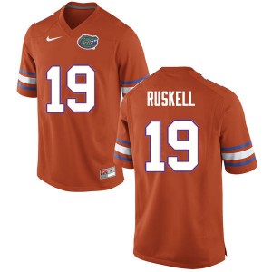 Mens Jack Ruskell Orange Florida #19 Stitched Jersey