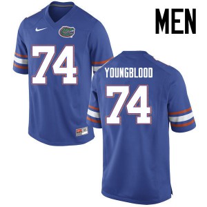 Men Jack Youngblood Blue Florida #74 NCAA Jerseys