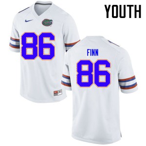 Youth Jacob Finn White UF #86 Official Jersey