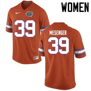 Womens Jacob Mesenger Orange Florida #39 Stitched Jersey