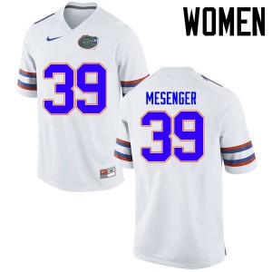 Women's Jacob Mesenger White UF #39 Football Jersey