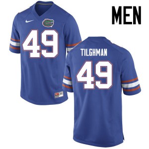 Men's Jacob Tilghman Blue Florida #49 High School Jersey