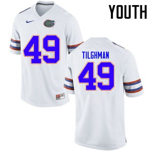 Youth Jacob Tilghman White Florida #49 College Jersey