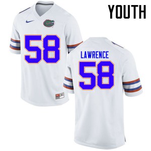 Youth Jahim Lawrence White Florida #58 Player Jerseys