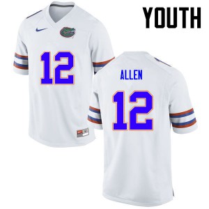 Youth Jake Allen White University of Florida #12 Stitched Jerseys