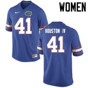 Women's James Houston IV Blue Florida Gators #41 Official Jersey