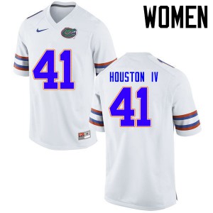 Women James Houston IV White Florida #41 Official Jersey
