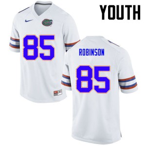 Youth James Robinson White UF #85 Embroidery Jersey