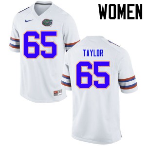 Women's Jawaan Taylor White Florida #65 Stitch Jerseys
