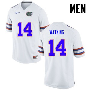 Men Jaylen Watkins White Florida #14 Official Jerseys