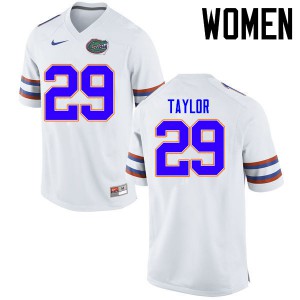 Womens Jeawon Taylor White University of Florida #29 Alumni Jerseys