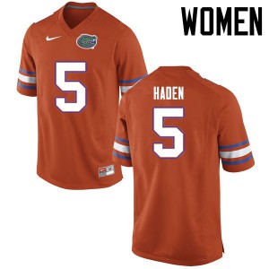 Women's Joe Haden Orange Florida Gators #5 High School Jerseys