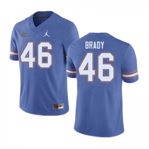Men Jordan Brand John Brady Blue University of Florida #46 Stitch Jersey