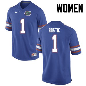 Women's Jonathan Bostic Blue Florida #1 University Jerseys
