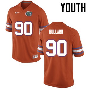 Youth Jonathan Bullard Orange Florida #90 Embroidery Jerseys