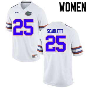 Women's Jordan Scarlett White Florida #25 NCAA Jersey
