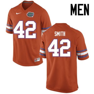 Mens Jordan Smith Orange Florida #42 University Jerseys