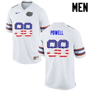 Men's Jorge Powell White Florida #98 USA Flag Fashion High School Jerseys