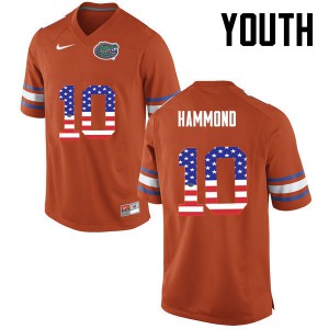 Youth Josh Hammond Orange Florida #10 USA Flag Fashion Alumni Jersey