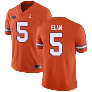 Men Jordan Brand Kaiir Elam Orange Florida Gators #5 University Jerseys