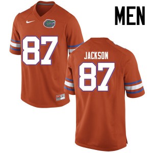 Men Kalif Jackson Orange University of Florida #87 Stitch Jersey