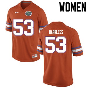 Women Kavaris Harkless Orange University of Florida #53 Player Jerseys
