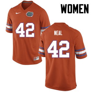 Women's Keanu Neal Orange Florida Gators #42 Alumni Jerseys