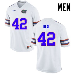 Men Keanu Neal White University of Florida #42 High School Jersey