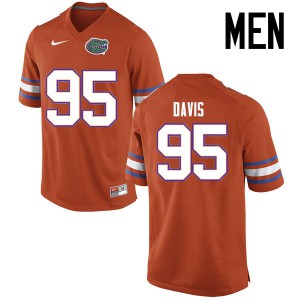Men's Keivonnis Davis Orange Florida #95 Alumni Jerseys