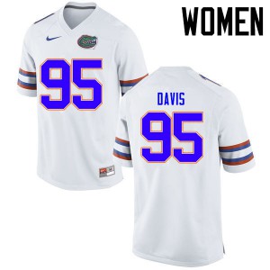 Women's Keivonnis Davis White Florida #95 High School Jersey