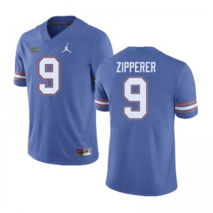 Men's Jordan Brand Keon Zipperer Blue University of Florida #9 Stitch Jersey