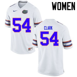 Women Khairi Clark White Florida Gators #54 University Jersey
