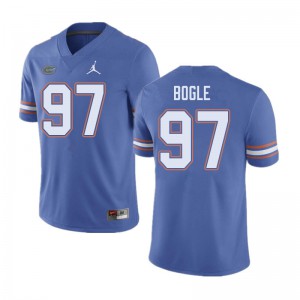 Men's Jordan Brand Khris Bogle Blue Florida #97 NCAA Jersey