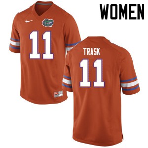 Women's Kyle Trask Orange University of Florida #11 Stitch Jerseys